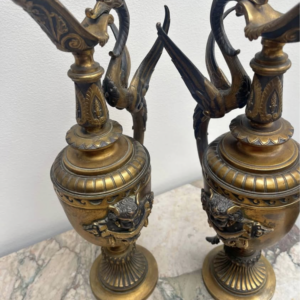 Antique 1800s Bronze Amphorae Vases Sculptures