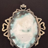 Vintage Portrait Pendant of Peter the Great with Intricate Silver Frame - Image 2