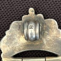 Vintage Silver Pendant with Saint Solomon Artwork - Image 2