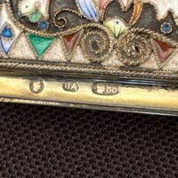 Exquisite Vintage Floral Enamel Perfume Bottle - Image 3