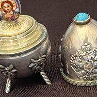 Vintage Decorative Silver Egg Trinket Box - Image 4