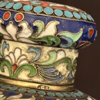 Stunning Cloisonné Enamel Tea Caddy - Image 4