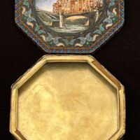 Vintage Decorative Enamel Box with Intricate Design - Image 3