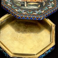 Vintage Decorative Enamel Box with Intricate Design - Image 5