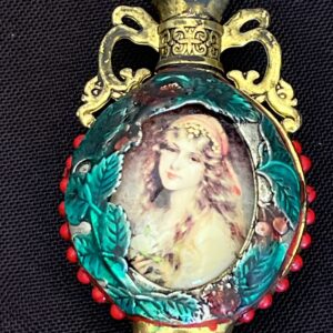 Vintage Decorative Perfume Bottle with Floral Design