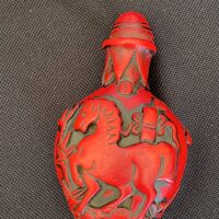 Vintage Red Horse Snuff Bottle - Image 2