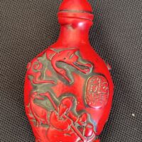 Vintage Red Horse Snuff Bottle - Image 3