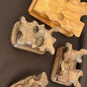 Handcrafted Wooden Puzzle Piece Coasters Set
