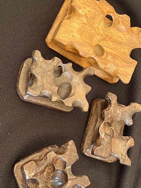 Handcrafted Wooden Puzzle Piece Coasters Set