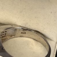 Elegant Om Symbol Ring with Sparkling Stones - Image 2