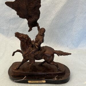 Buffalo Signal Sculpture by Frederic Remington