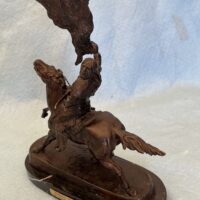 Buffalo Signal Sculpture by Frederic Remington - Image 2